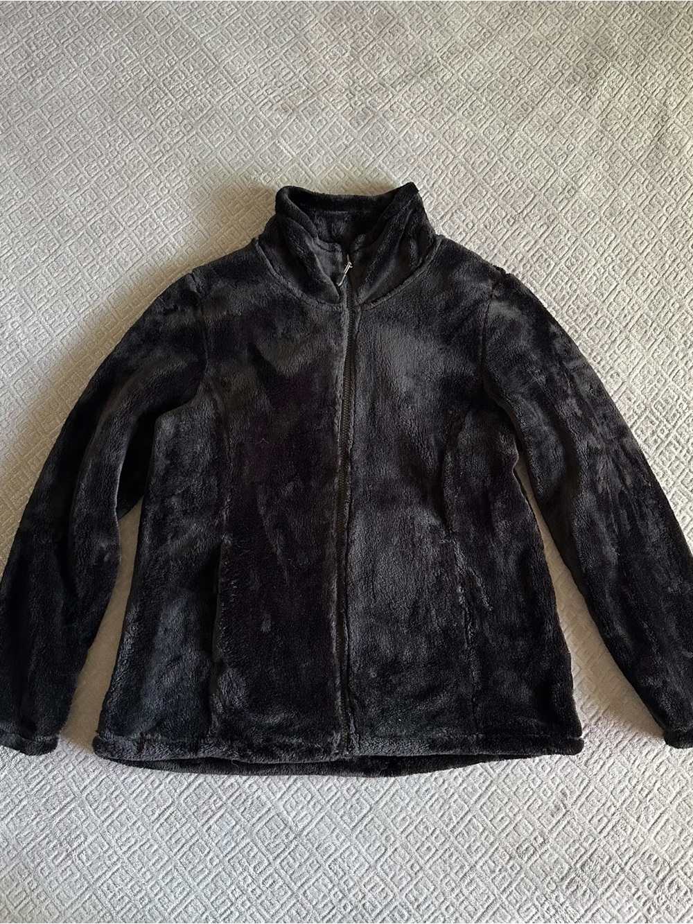 32 Degrees Black Plush Full-Zip Jacket